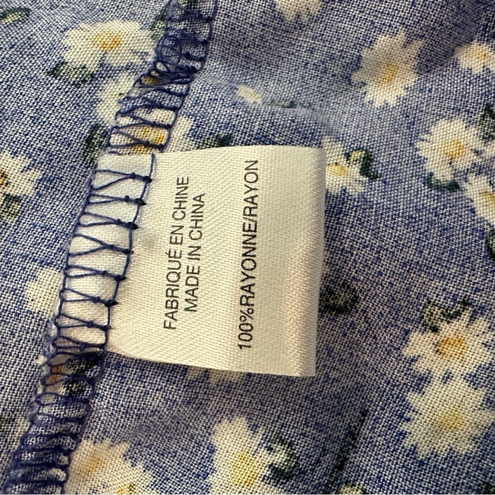 My Style blue floral jumper shorts SZ XL - Picture 7 of 7